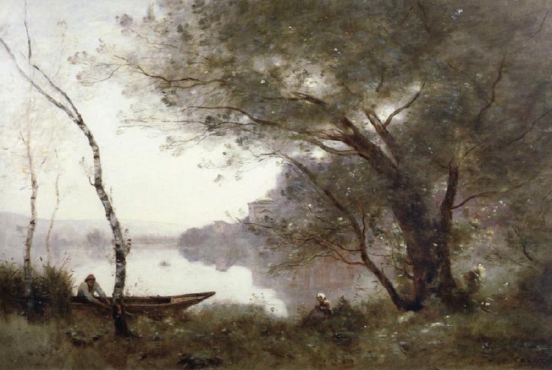 Jean Baptiste Camille  Corot THe boatman of mortefontaine China oil painting art